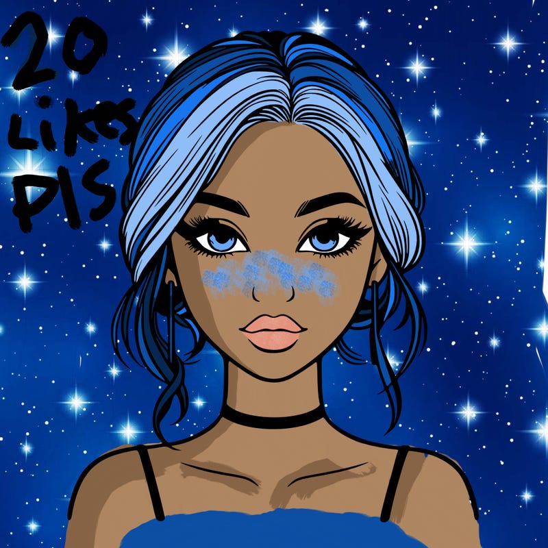 realistic girl with makeup on