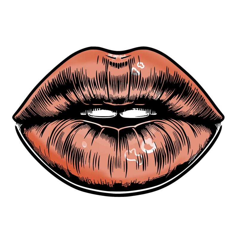 realistic mouth with lips