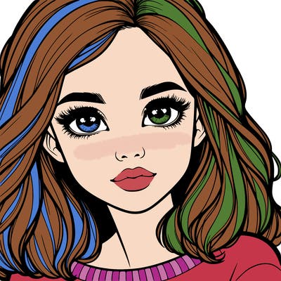 realistic girl whith cute eyes