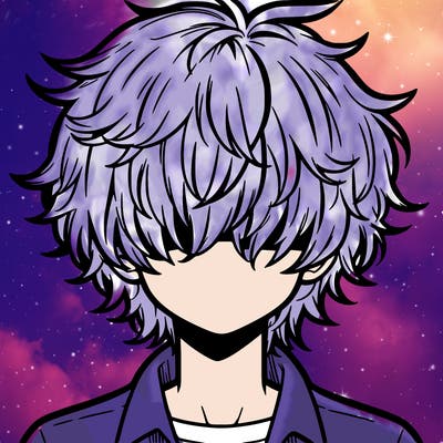 manga boy fluffy hair covering his eyes