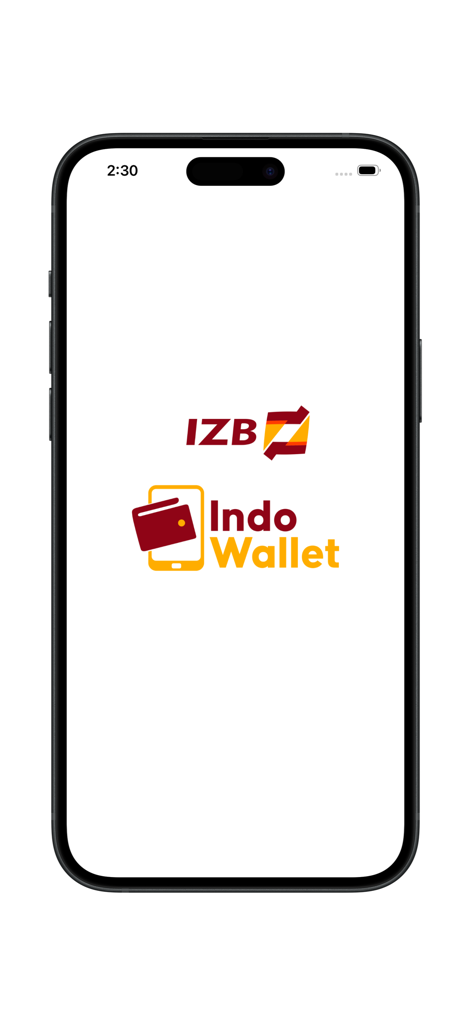 Indo Wallet - Indo Wallet mobile app splash screen featuring the Indo Zambia Bank logo