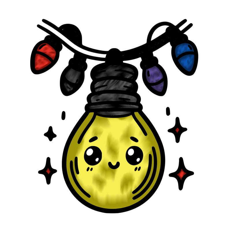 small bulb of a garland