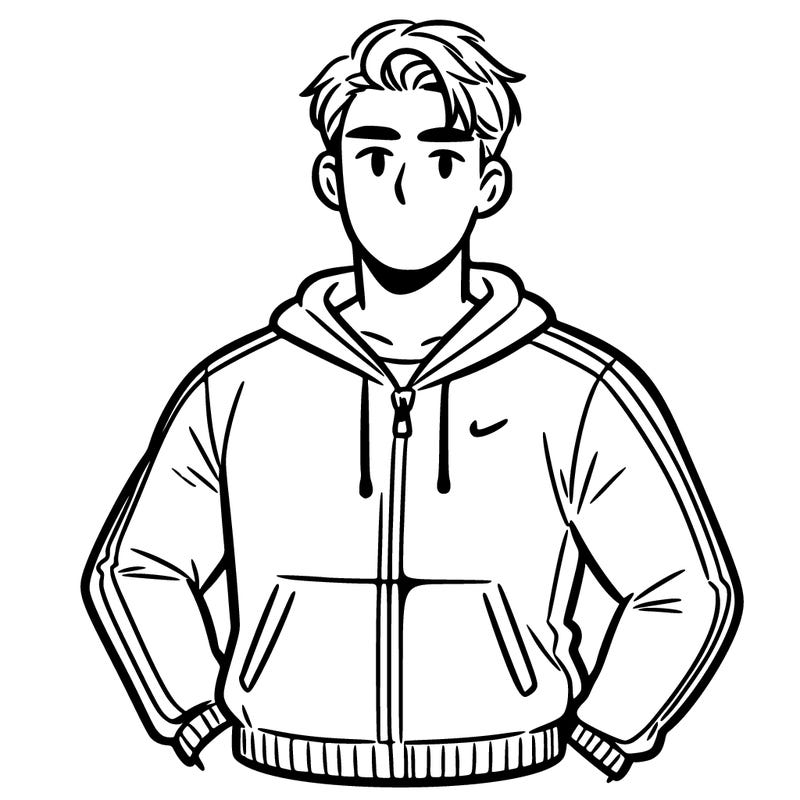 a man in a sweat suit