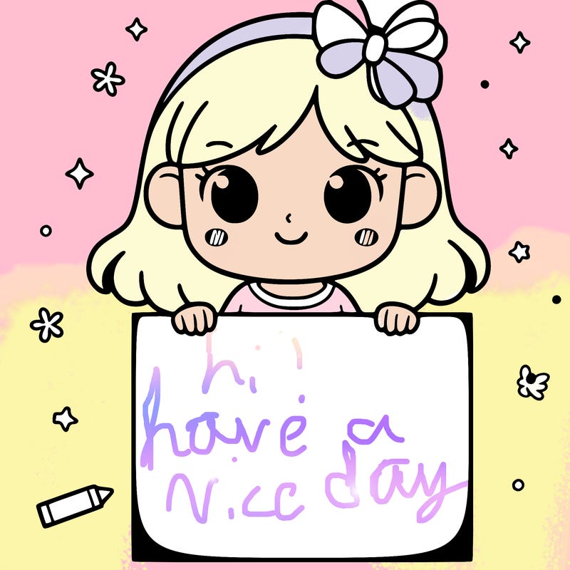 girl with blank piece of paper