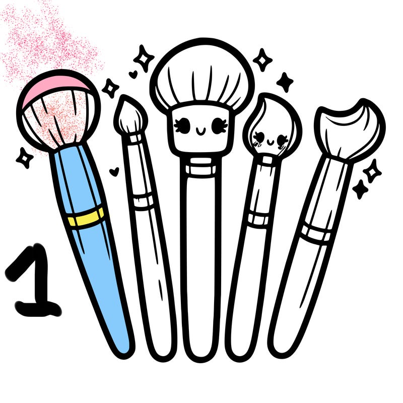 cute makeup brush set