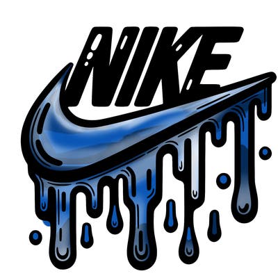 dripping nike logo
