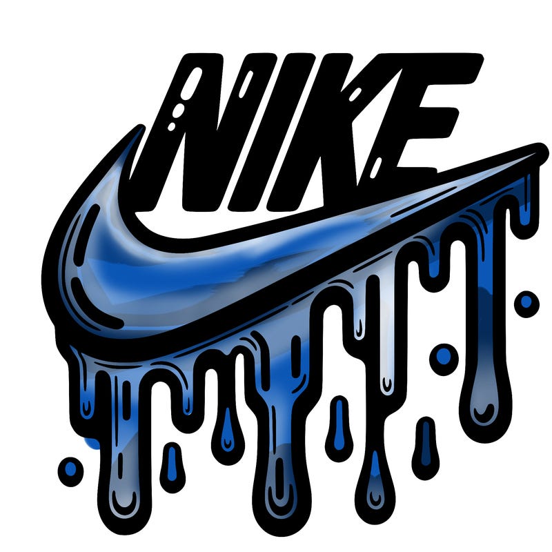 dripping nike logo