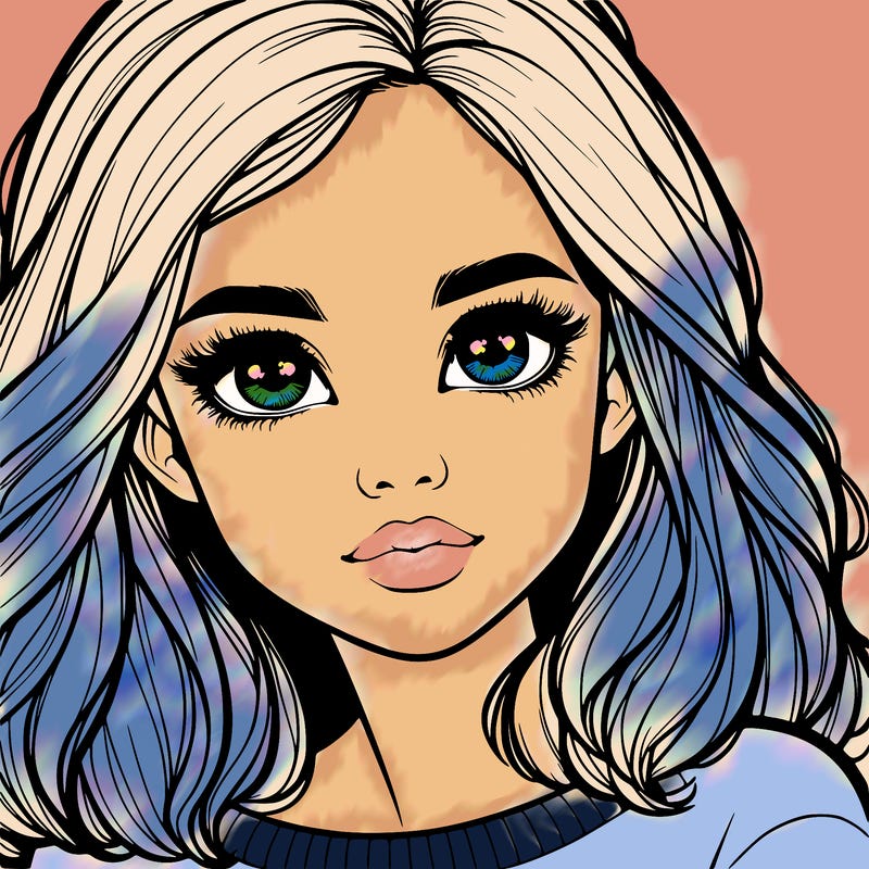 realistic girl whith cute eyes