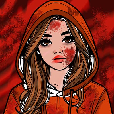 realistic girl with a hoodie