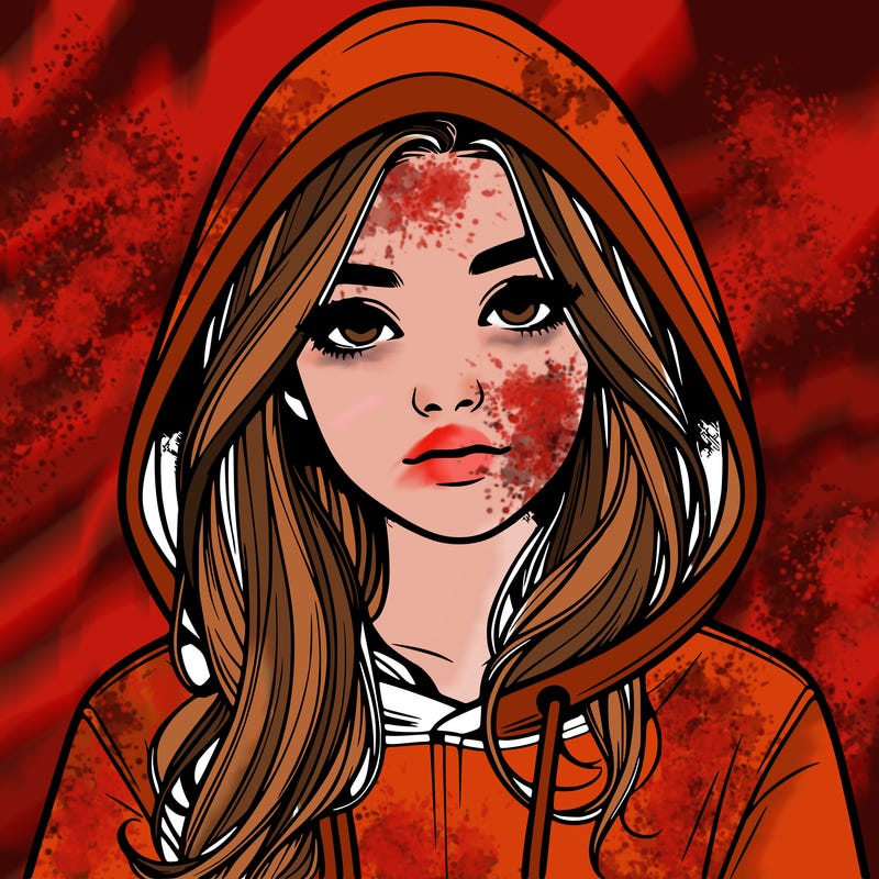 realistic girl with a hoodie