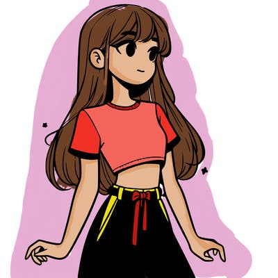 girl in a cute crop top