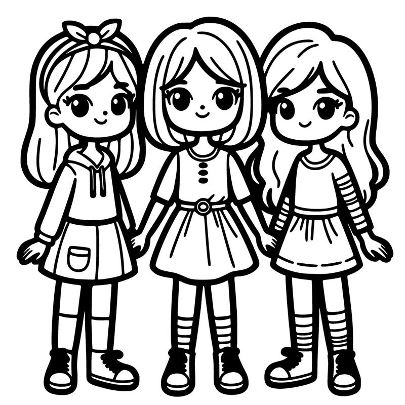 3 friends girls