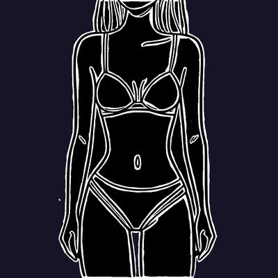 skinny girl in a bikini