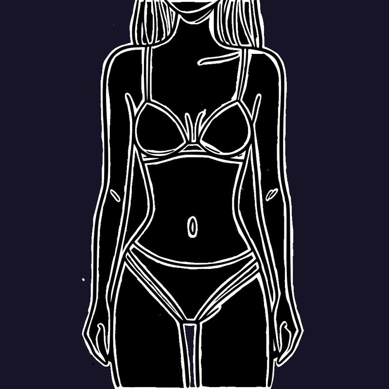 skinny girl in a bikini