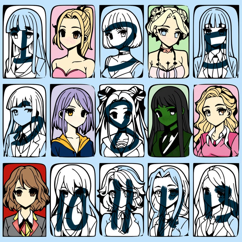 girls that look diffrent anime