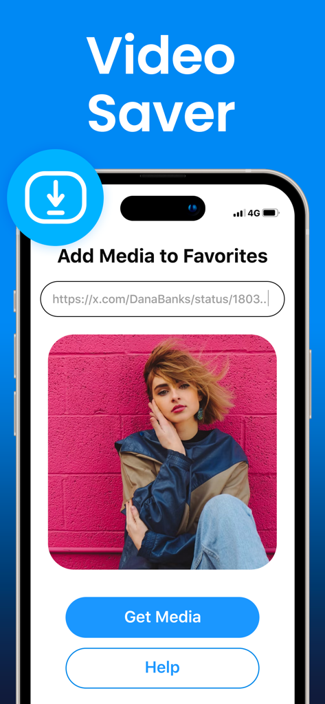 Écran de sauvegarde vidéo de l'application TwitterIt montrant le processus de téléchargement de médias depuis Twitter X via un lien URL