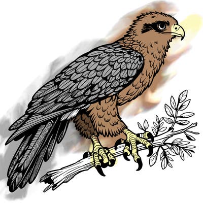 realistic feathered raptor