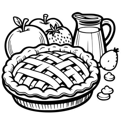 a pie of food