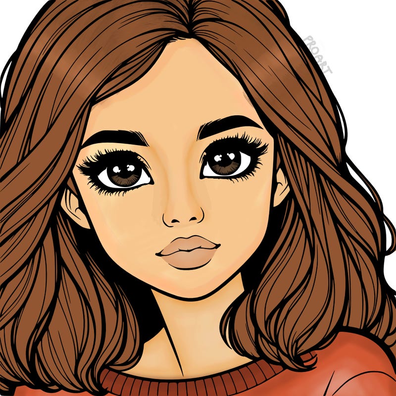 realistic girl whith cute eyes