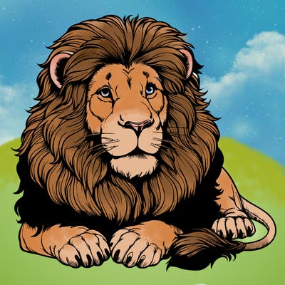 realistic lion