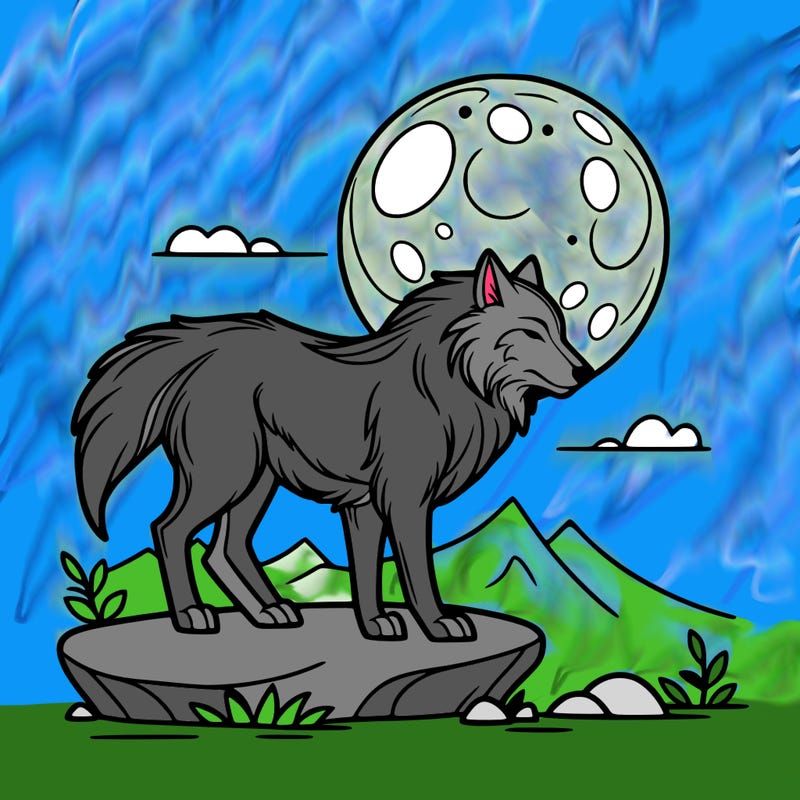 wolf moonlight