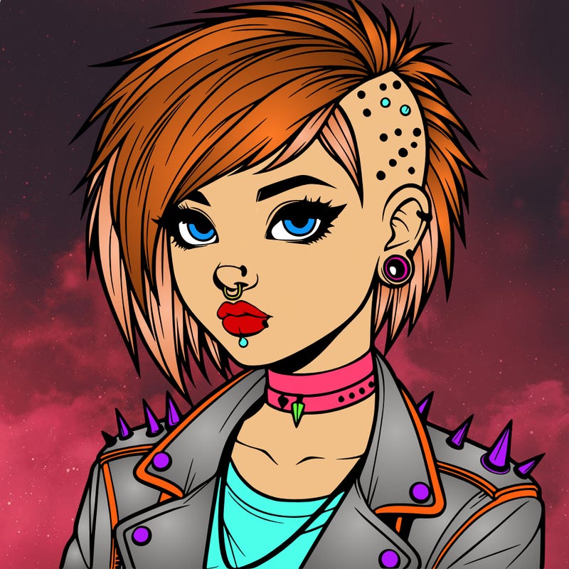 realistic punk girl