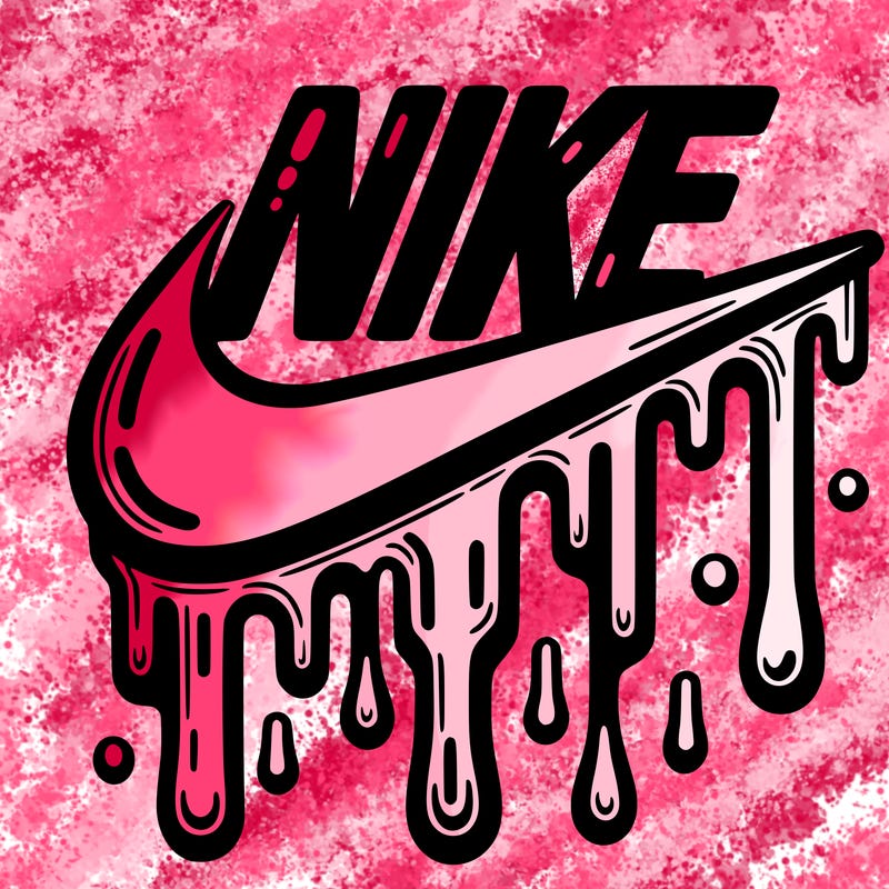 dripping nike logo