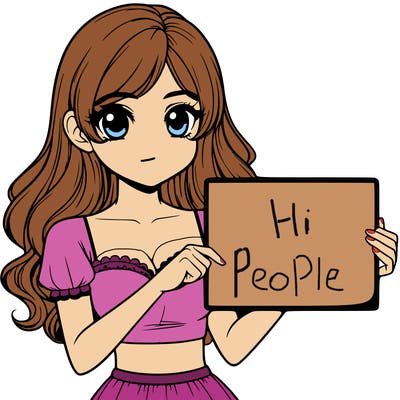 realistic pretty girl holding blank sign