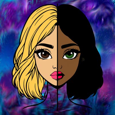 realistic girl split