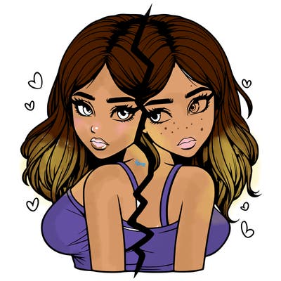 realistic girl split