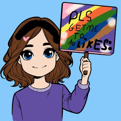 realistic girl holding up a sign