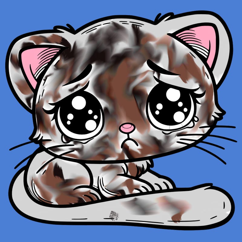 sad cat