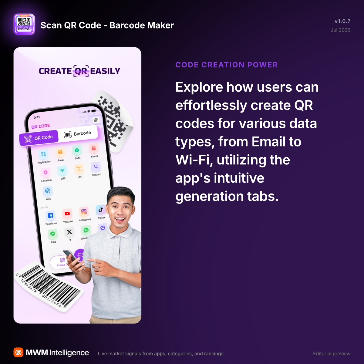 Scan QR Code - Barcode Maker - Utilities App | MWM