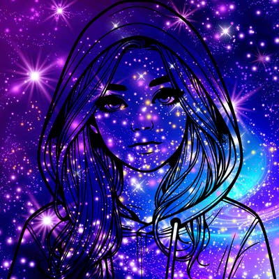 realistic girl with a hoodie