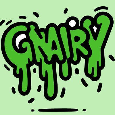 a word that has gnarly on it dripping