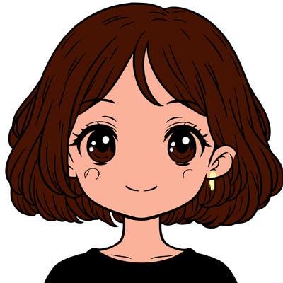 a girl with short hair