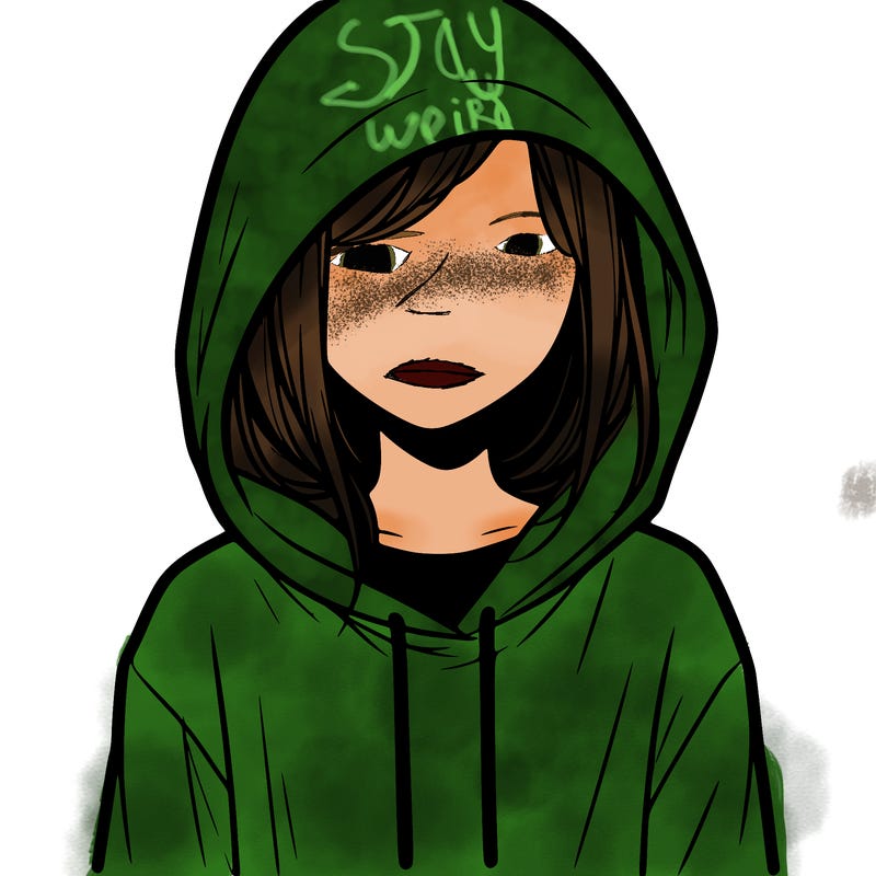 faceless girl in hoodie