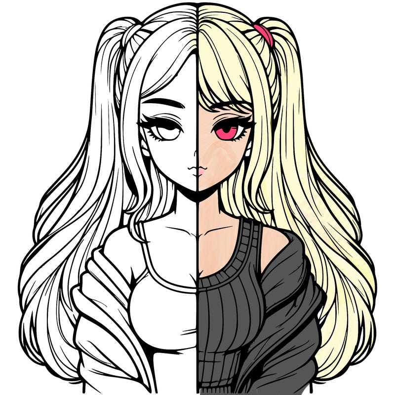 realistic girl split