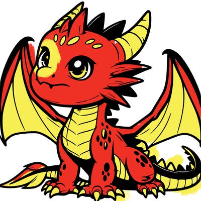 fierce baby night dragon