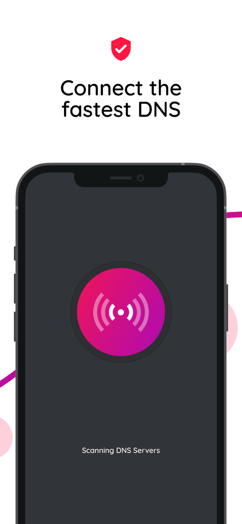 Net Optimizer app interface scanning for the fastest DNS servers to optimize internet connection.