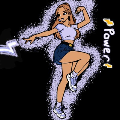 realistic girl dancing