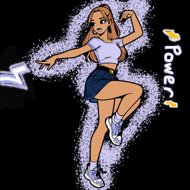 realistic girl dancing