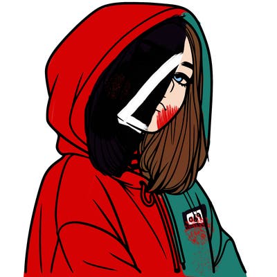 a realistic girl in a hoodie