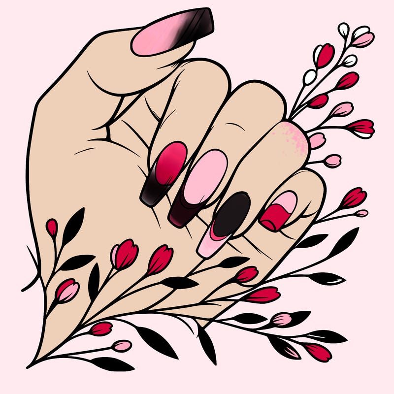 nails with french tip