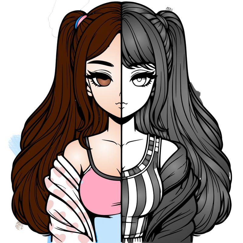 realistic girl split