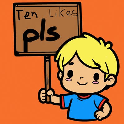 boy holding a sign