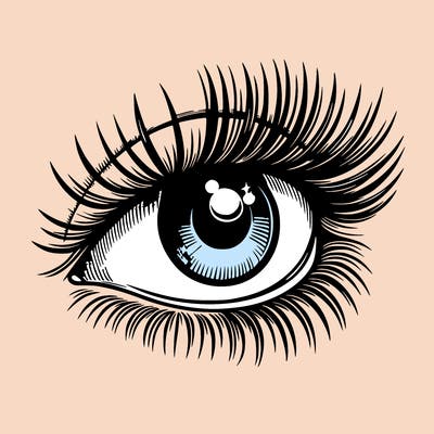 realistic eye long eylashes