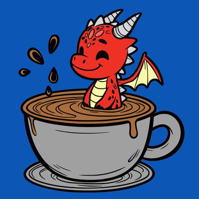 dragon in a cup of water