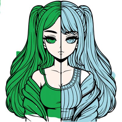 realistic girl split