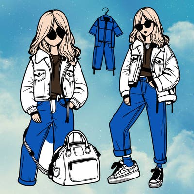 model, with cool clothes